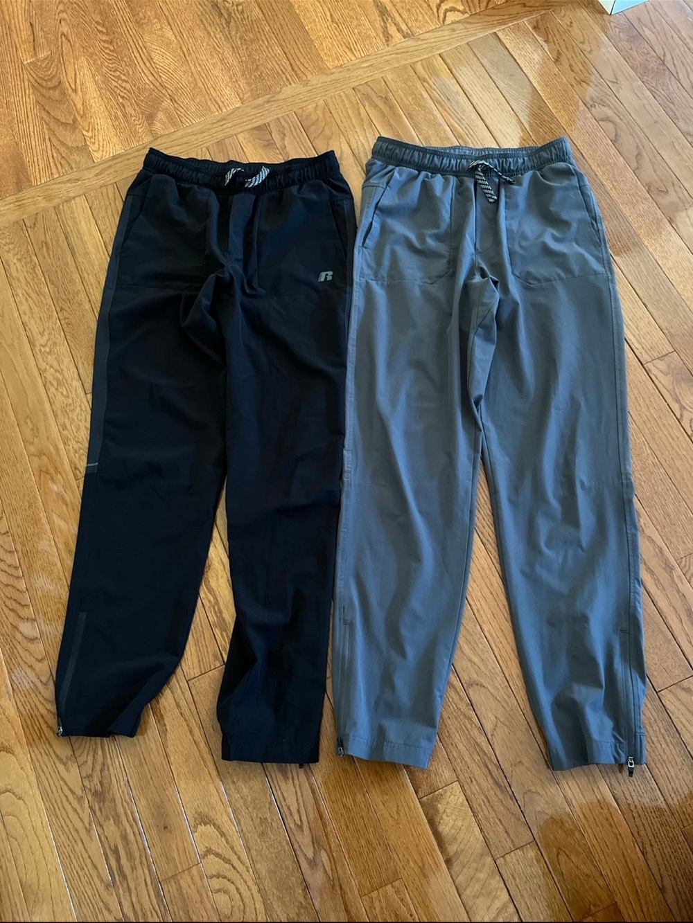 Two pairs of Russell athletic jogger pants for boys
